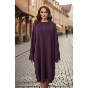 Banana Republic Plum Sweater Dress XXL - Modern Midi Knit